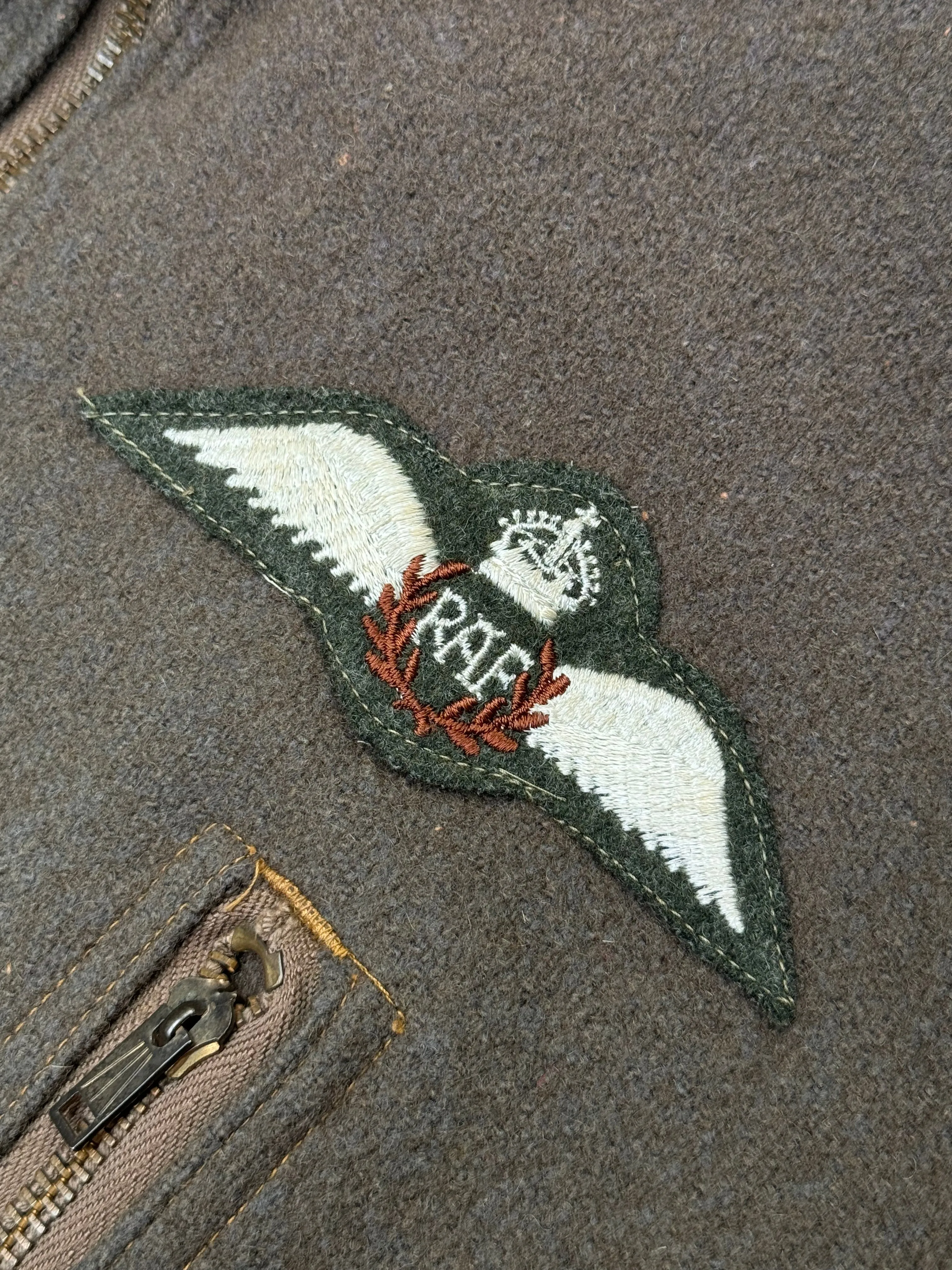 1990s Avirex RAF Khaki Wool MK VI Flight Jacket