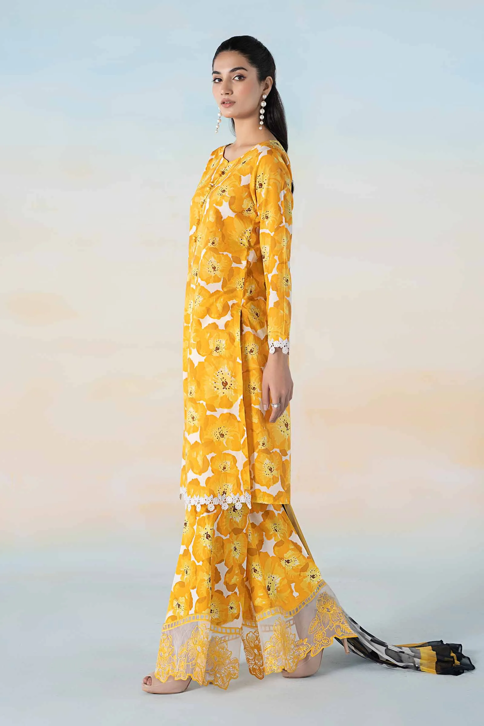 3 PIECE PRINTED LAWN SUIT | MPS-2112-B