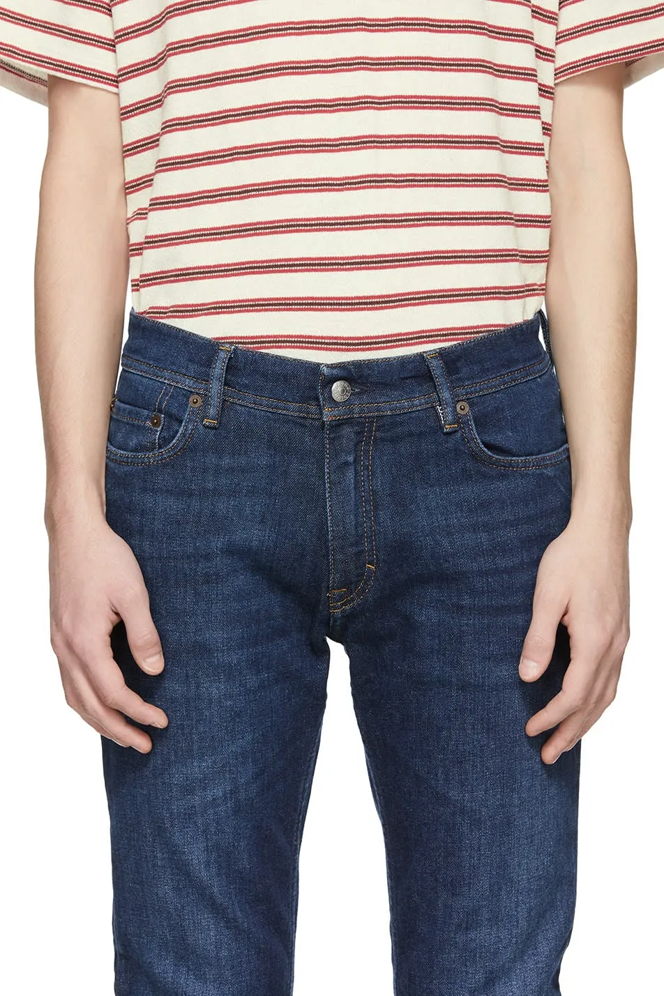 Acne Studios Blue BlÃ¥ Konst Dark North Jeans