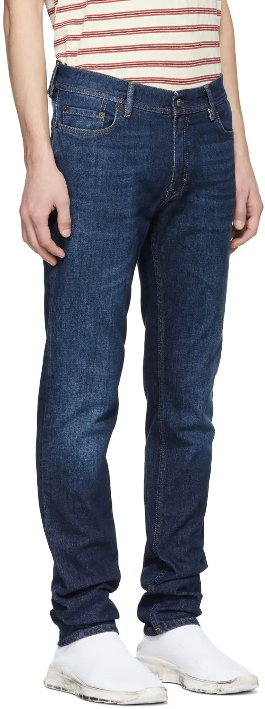 Acne Studios Blue BlÃ¥ Konst Dark North Jeans