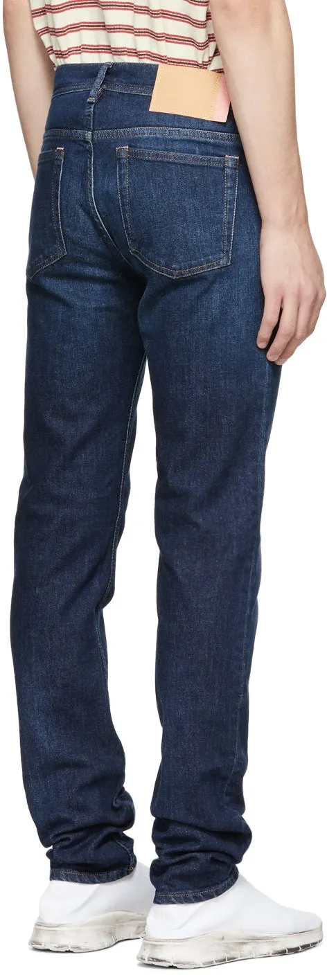 Acne Studios Blue BlÃ¥ Konst Dark North Jeans