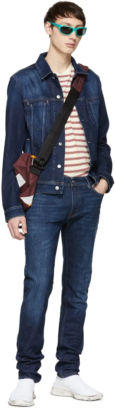 Acne Studios Blue BlÃ¥ Konst Dark North Jeans