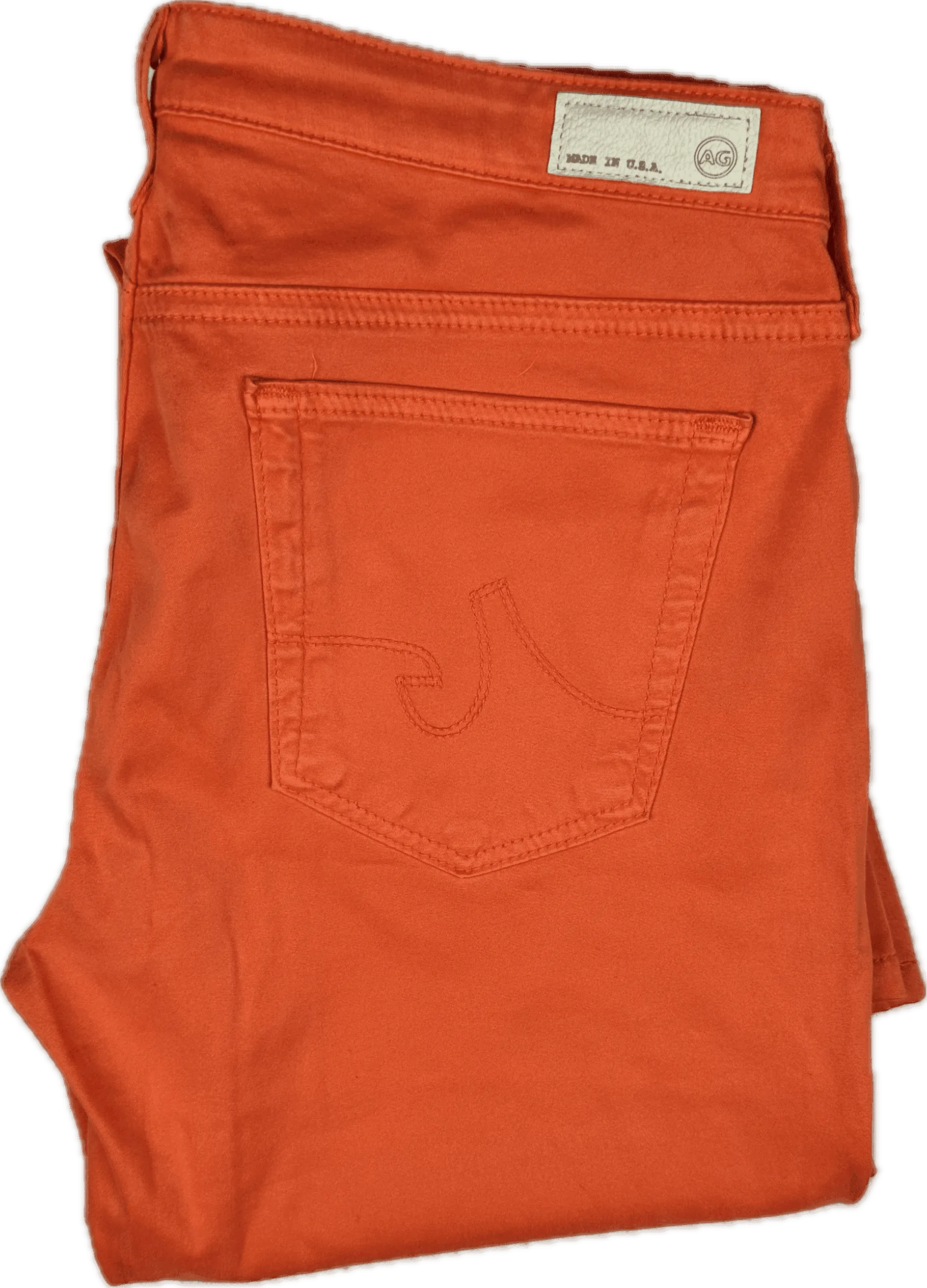 AG Adriano Goldschmied  'the Stilt'  Cigarette Slim Fit Orange Jeans- Size 30R