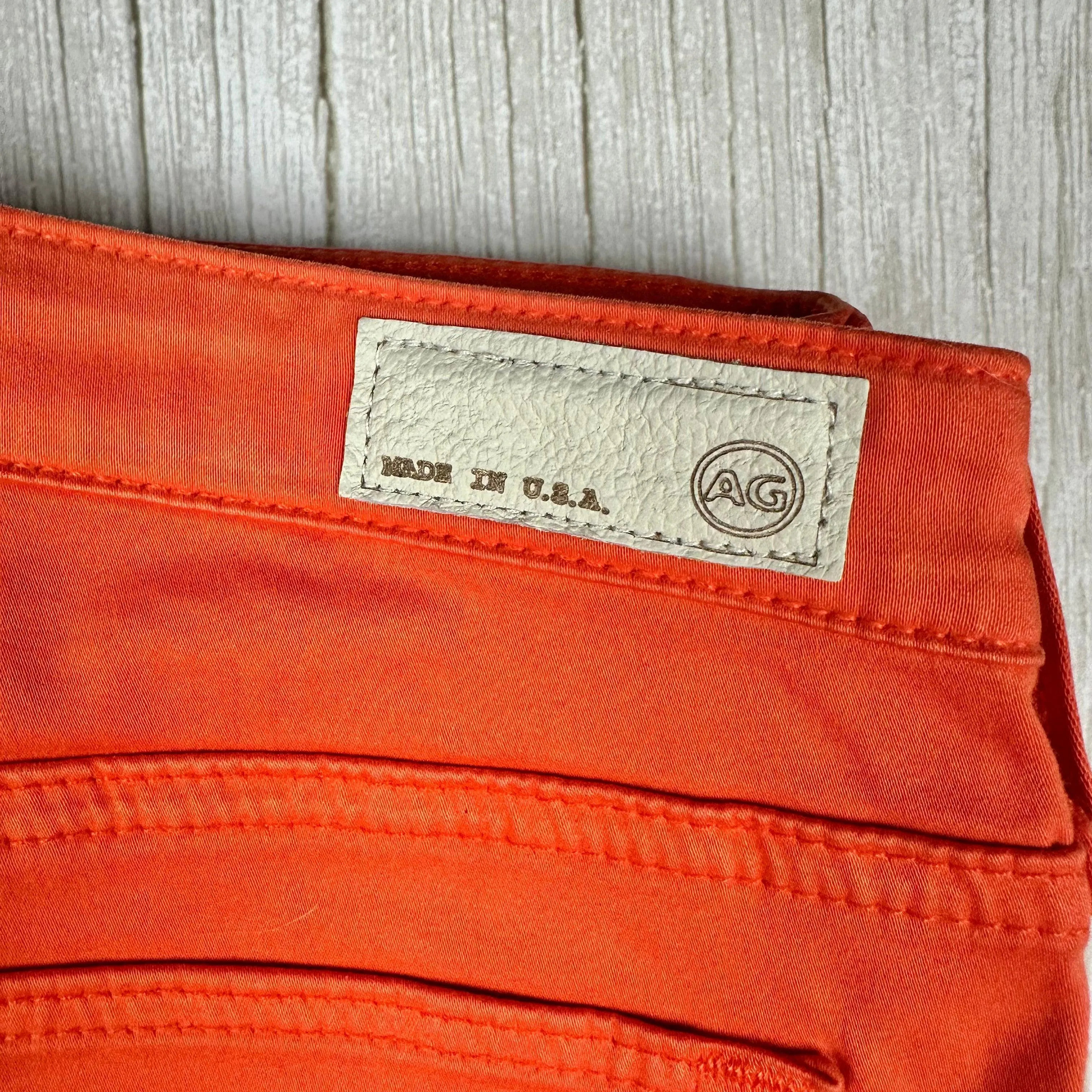 AG Adriano Goldschmied  'the Stilt'  Cigarette Slim Fit Orange Jeans- Size 30R