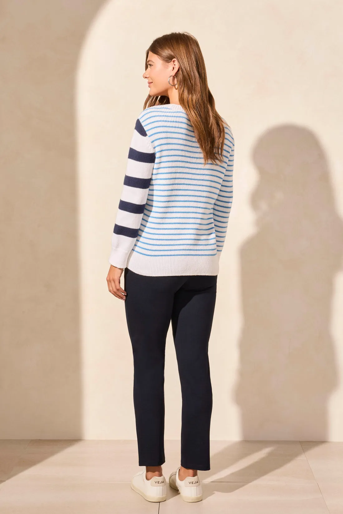 Asymmetrical Crew Neck Sweater