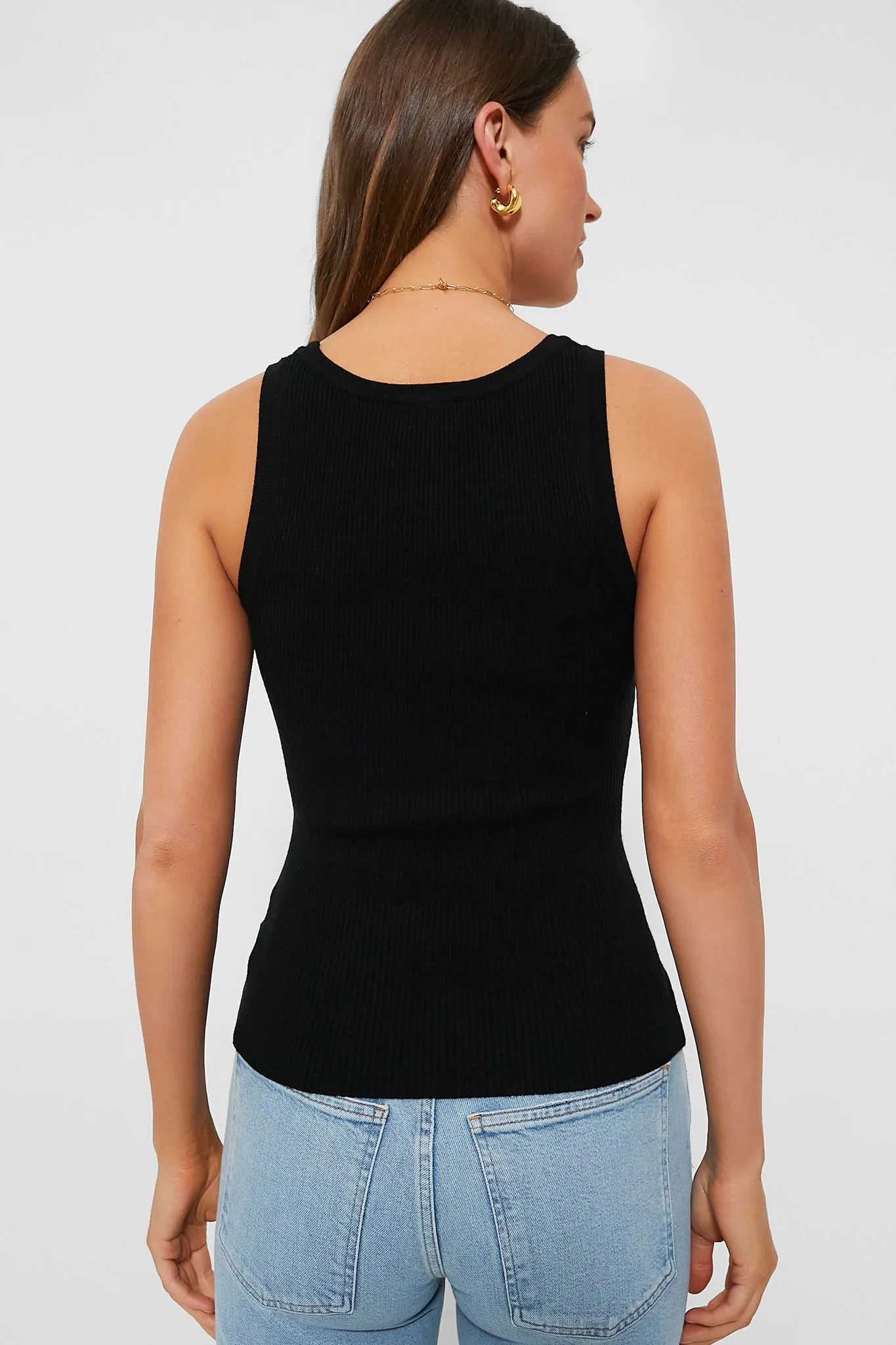 Black Shelby Rib Knit Tank
