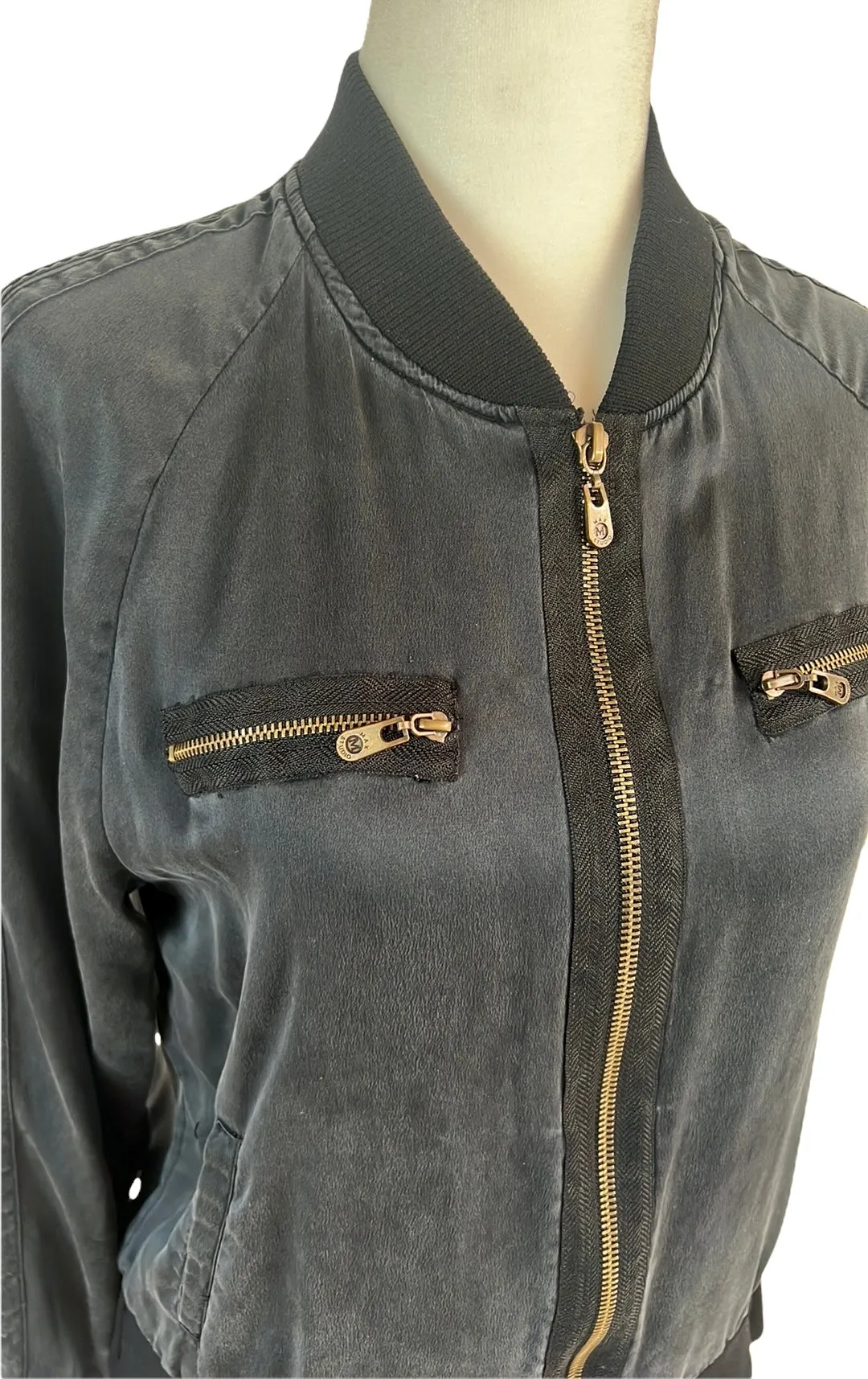 Black Silk Bomber - S