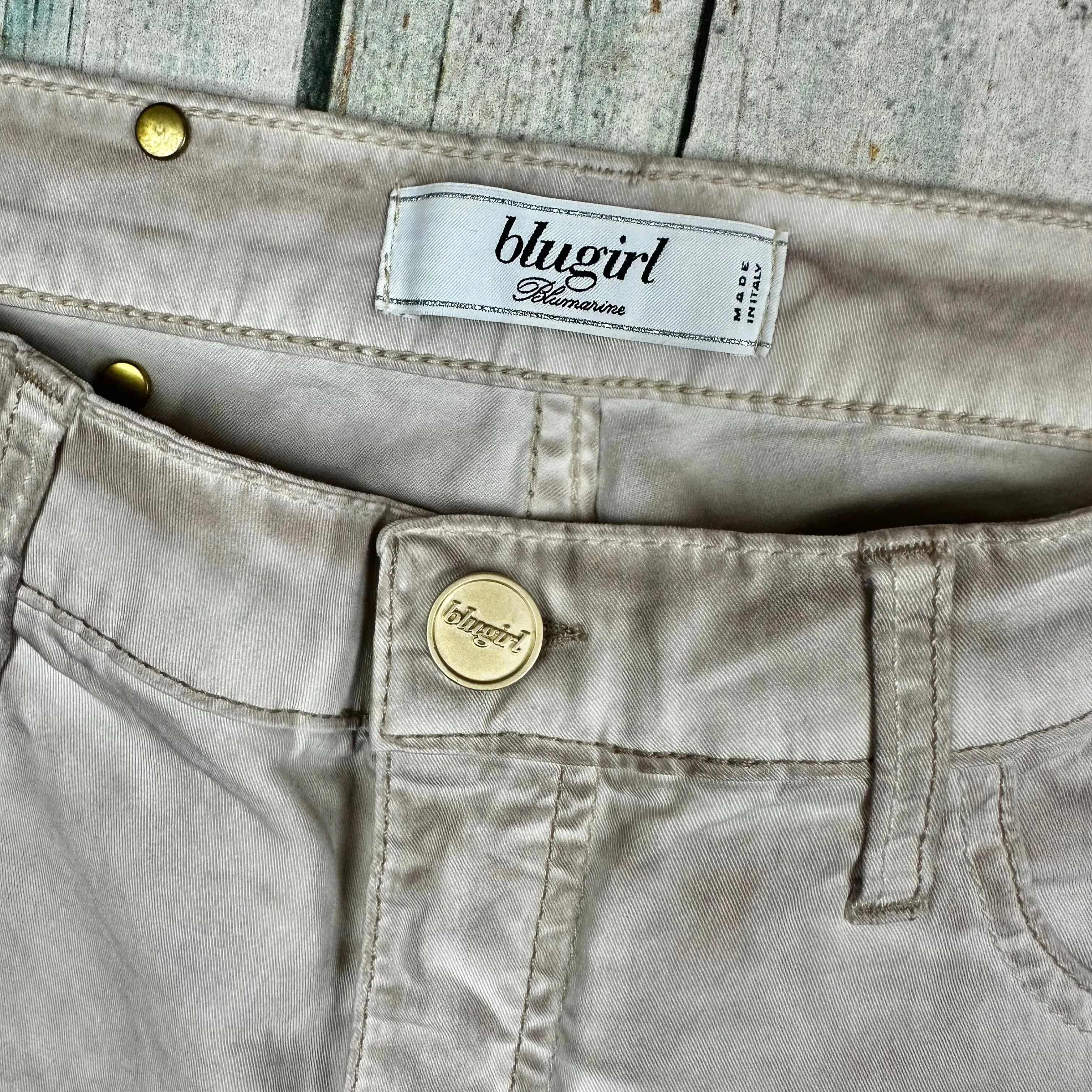 Blugirl by Blumarine Jewelled Slim Fit Italian Jeans -Size 12