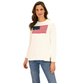 Casual Crew Neck Flag Sweater
