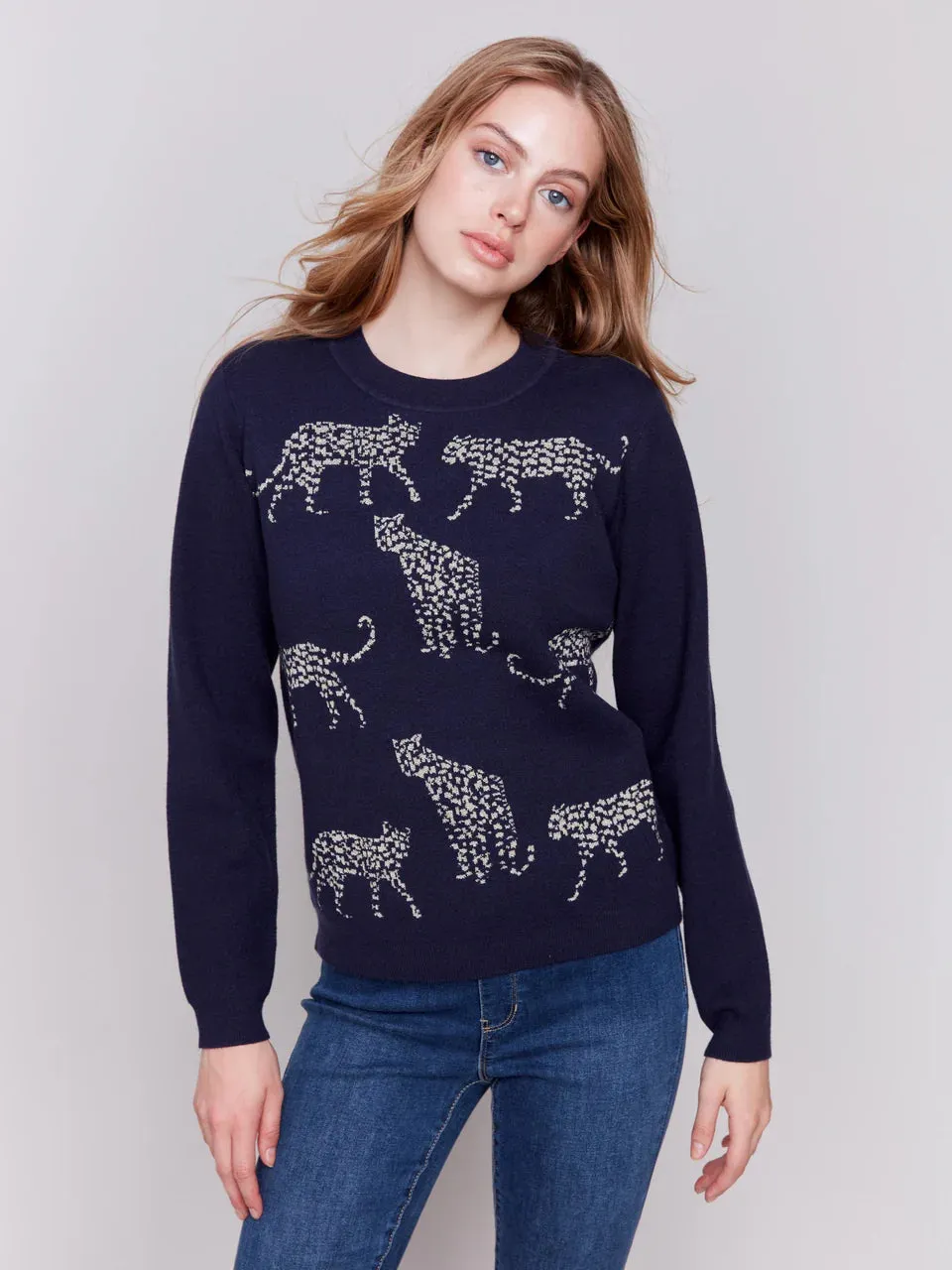Cheetah Jacquard Sweater