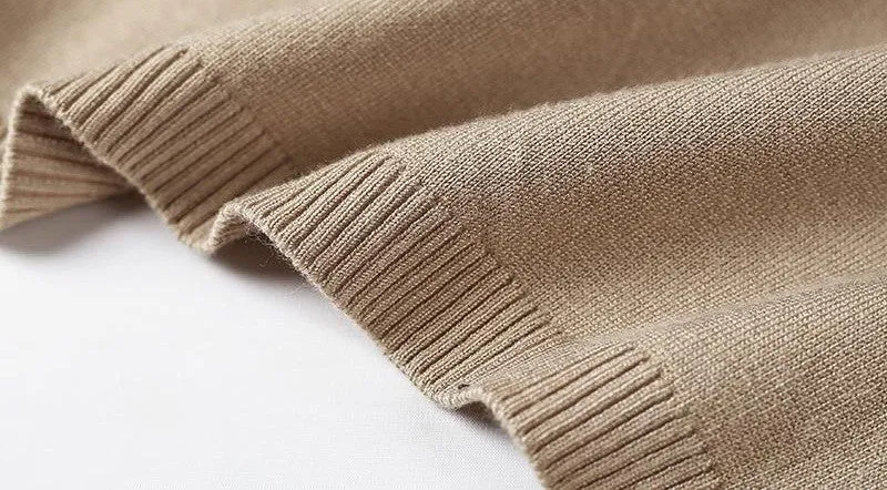 Cross Sleeve V-Neck Sweater Of Cotton