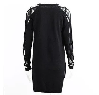 Cross Sleeve V-Neck Sweater Of Cotton