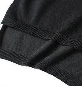 Cross Sleeve V-Neck Sweater Of Cotton