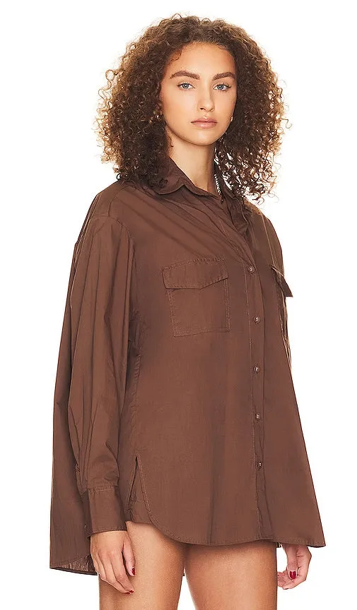 FAITHFULL THE BRAND Tyde Shirt in Brown