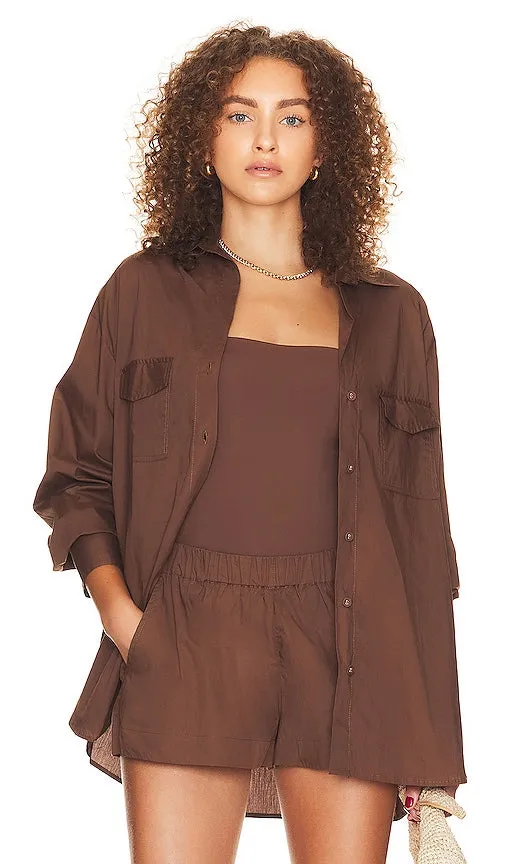 FAITHFULL THE BRAND Tyde Shirt in Brown