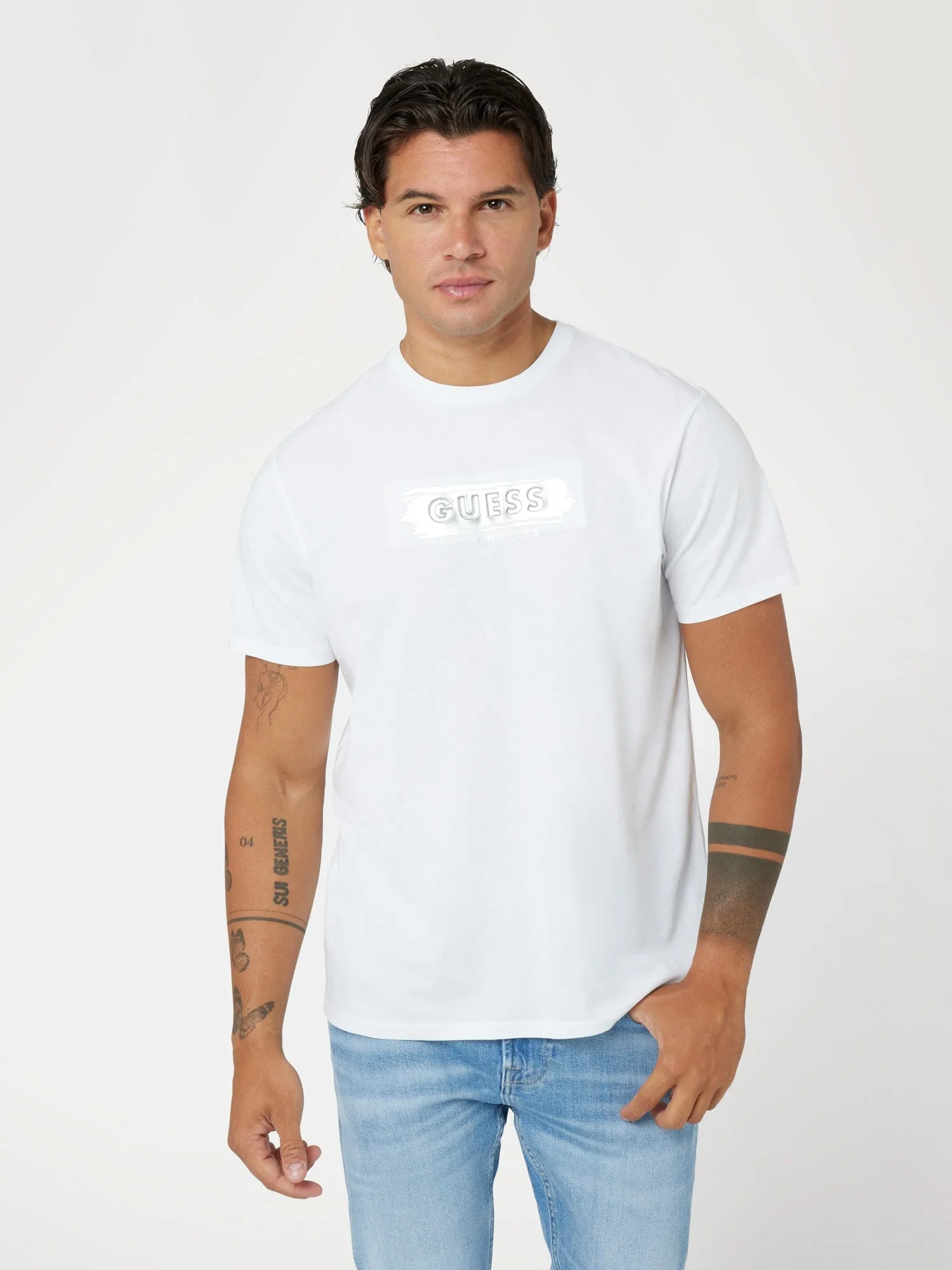 Guess Metalic Logo T-Shirt -White