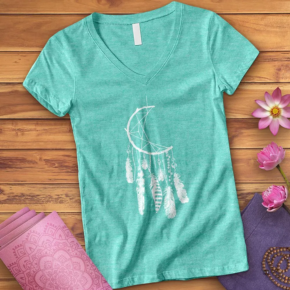 Hand Drawn Dream Catchers V-Neck