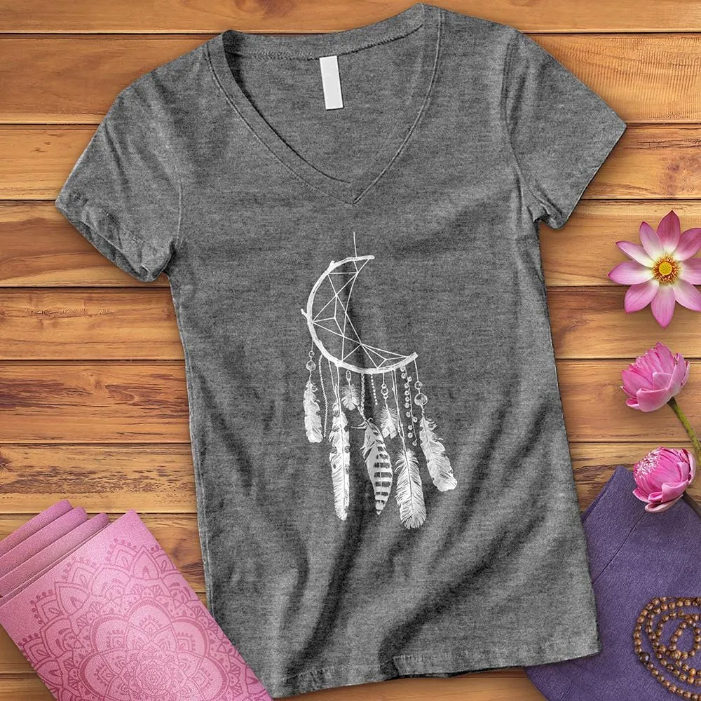 Hand Drawn Dream Catchers V-Neck