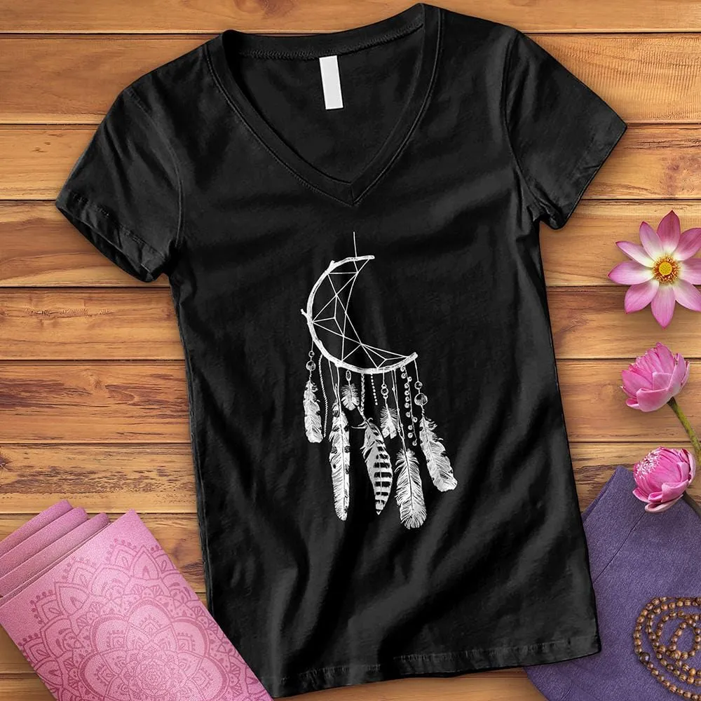 Hand Drawn Dream Catchers V-Neck