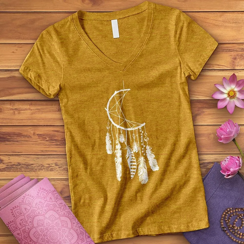 Hand Drawn Dream Catchers V-Neck