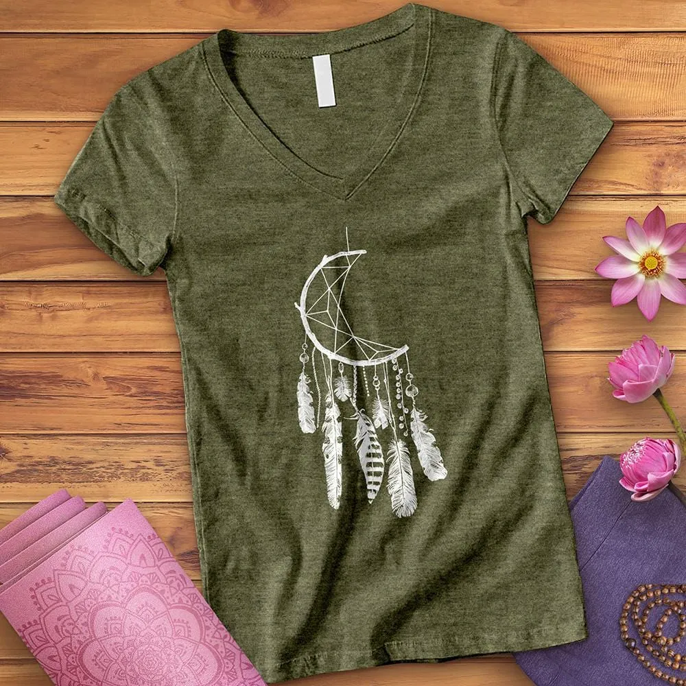 Hand Drawn Dream Catchers V-Neck