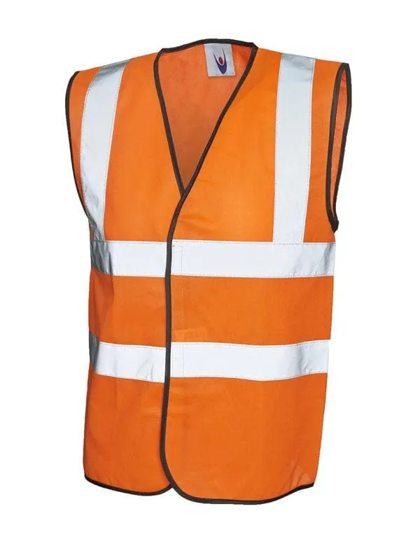 High Visibility Back Print Vests (yellow or orange) x100 - Logo or Text