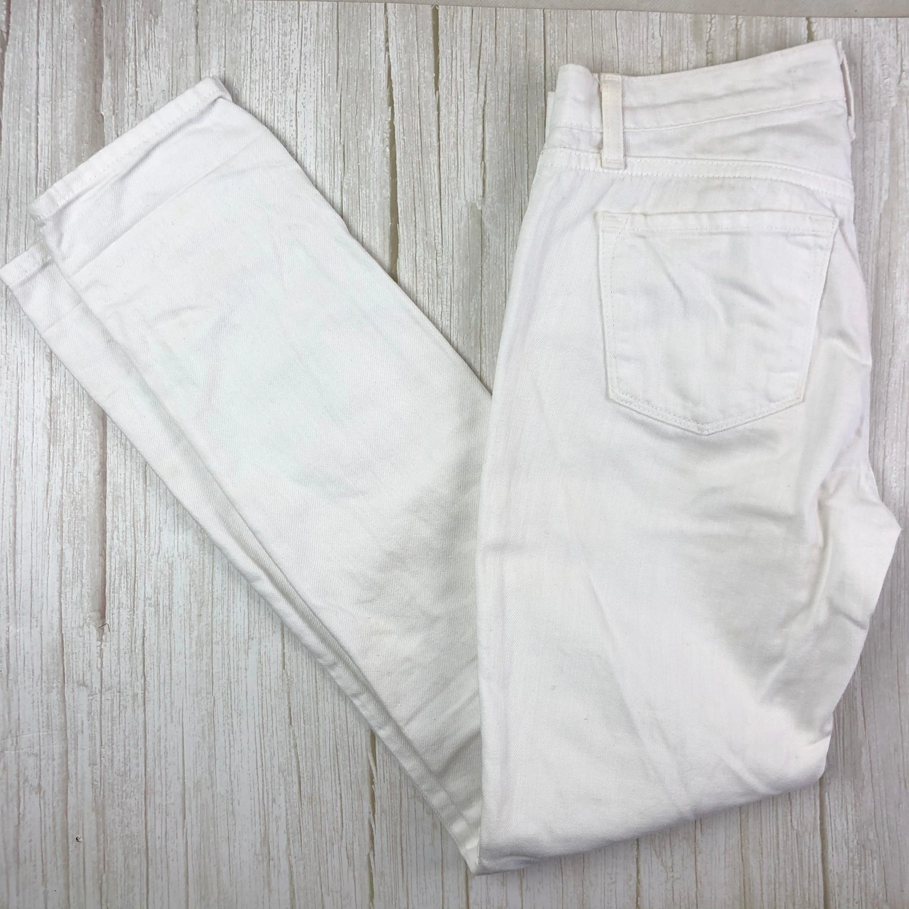 J Brand White Denim 'Jake' Slim Boyfriend Fit Jeans- Size 24