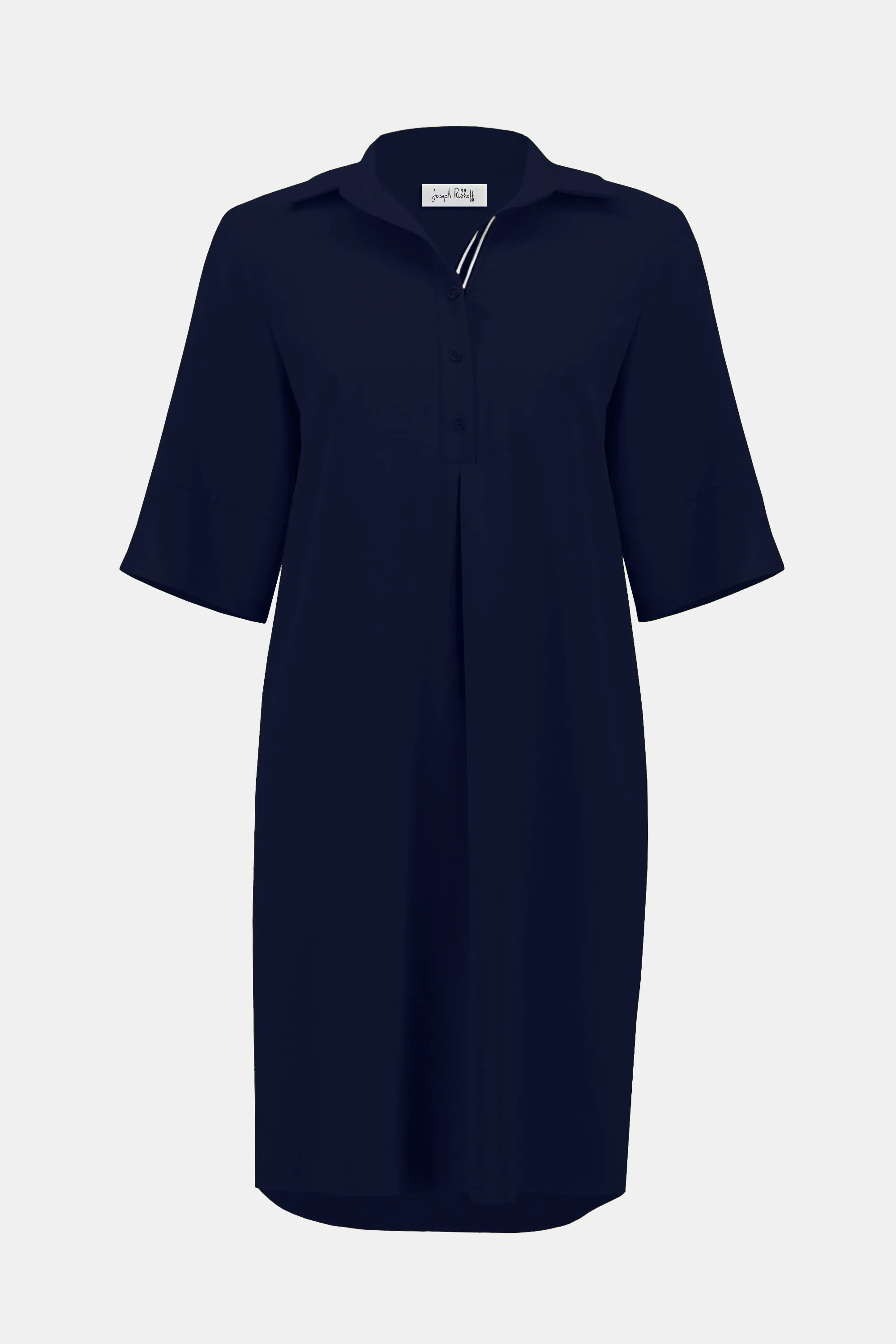 Joseph Ribkoff Eggshell Straight Shirt Dress  252020  Midnight Bue