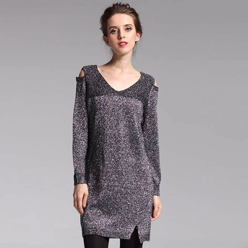 Knitted Long Sweater Of Wool