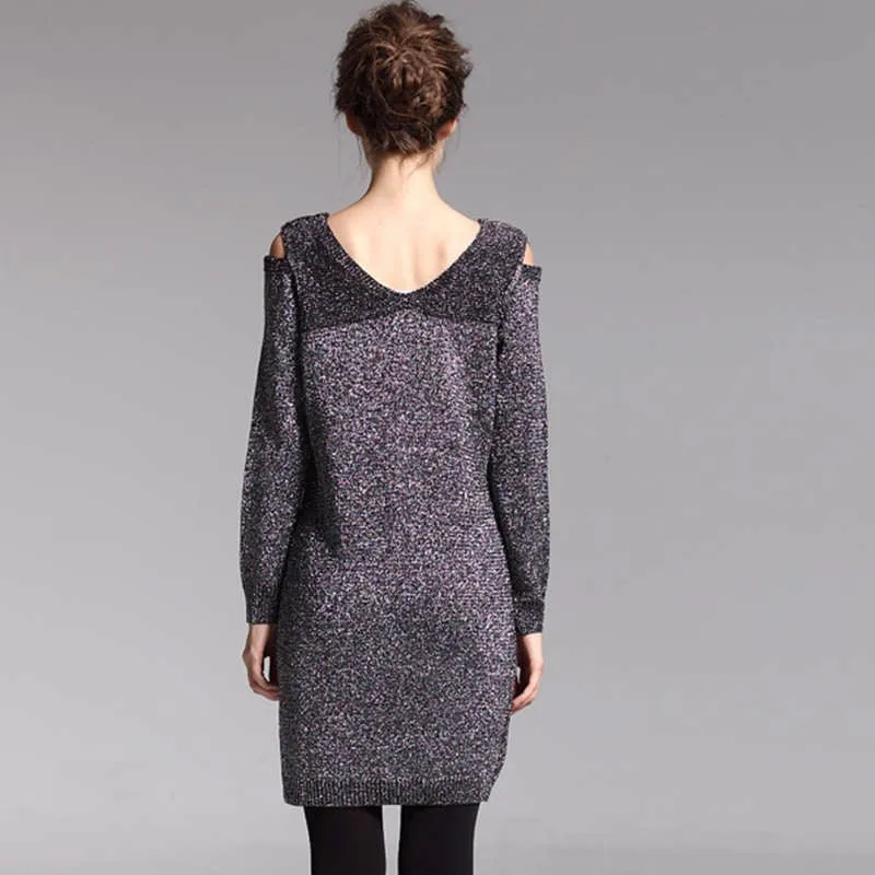 Knitted Long Sweater Of Wool