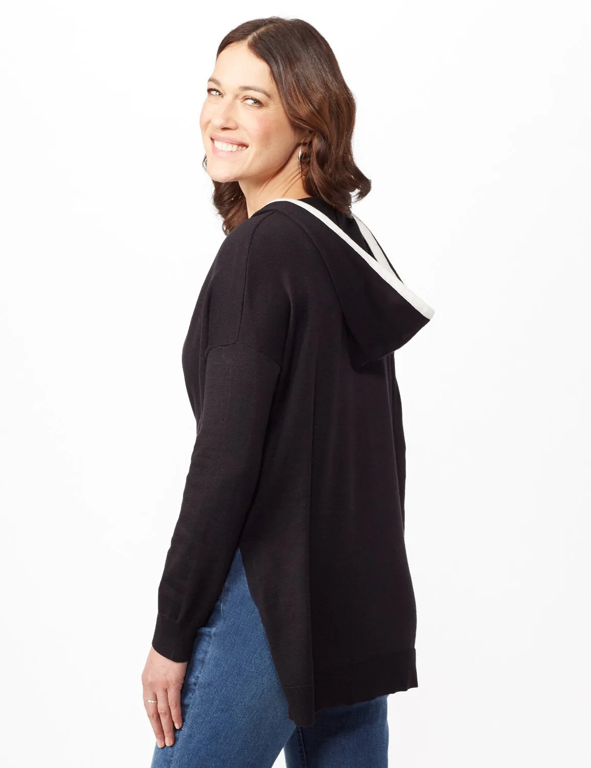 Long Sleeve Pull Over Tunic Hoodie