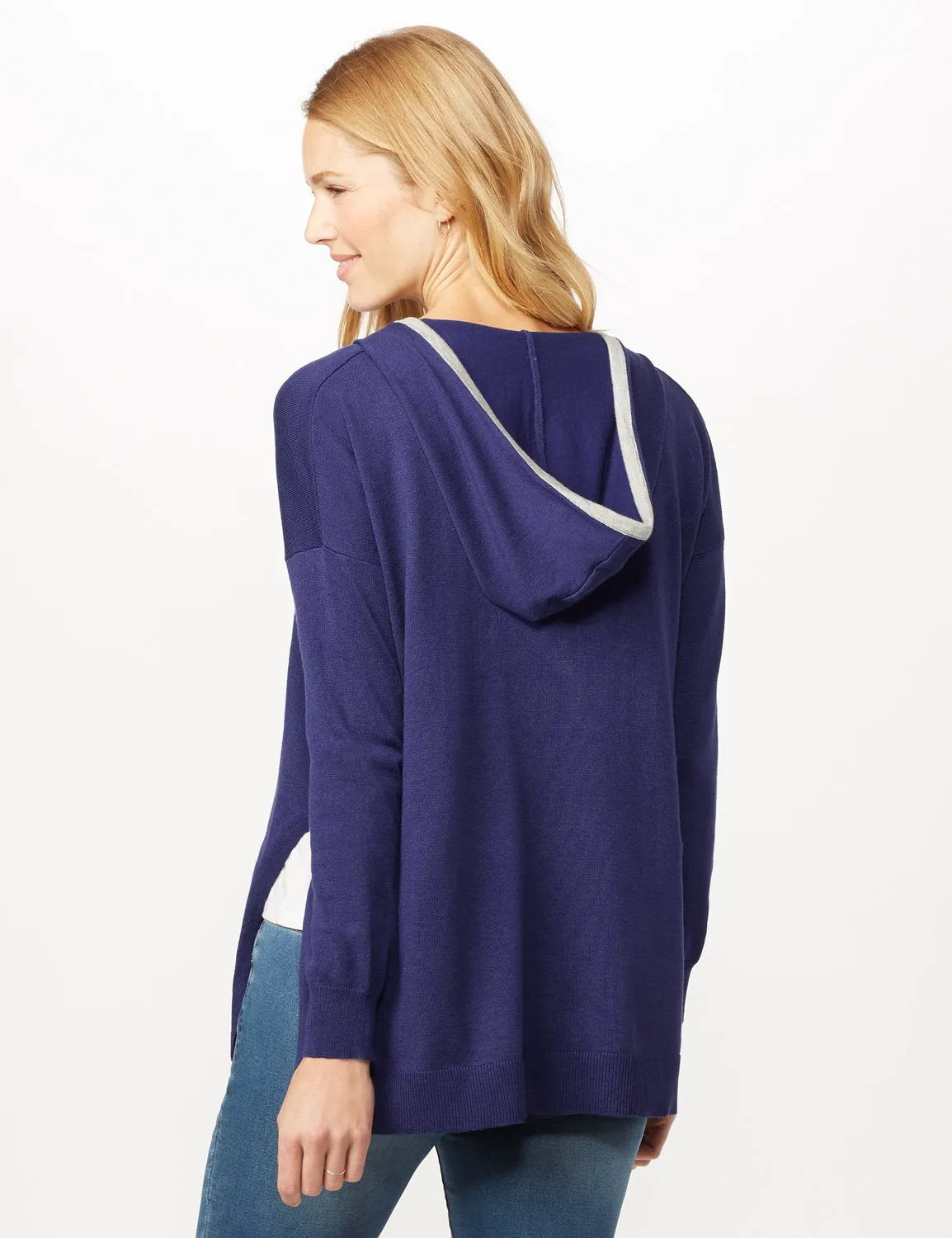 Long Sleeve Pull Over Tunic Hoodie