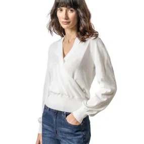 Long Sleeve Surplice Sweater