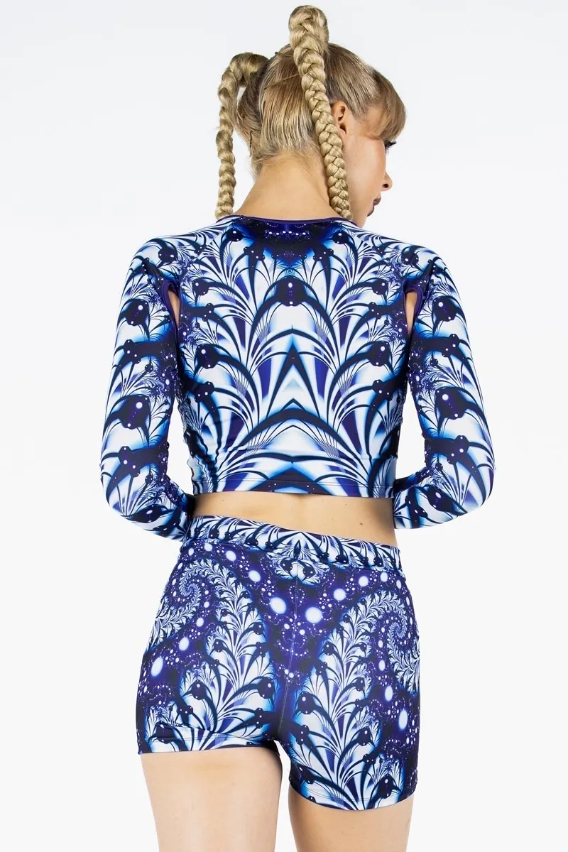 Lunar Blossom High Waisted Shorts