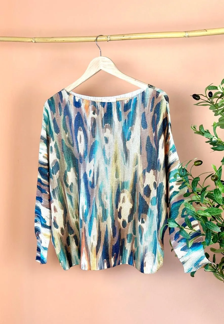 Lurex Stamp Sweater