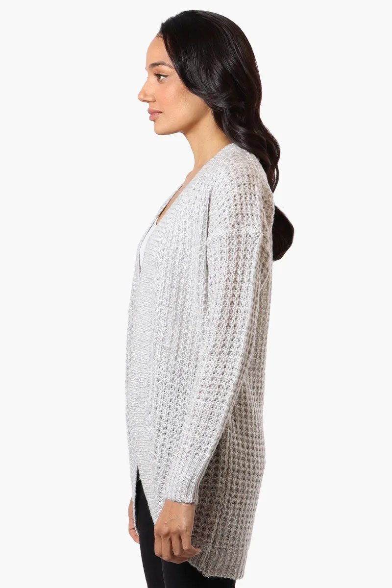 Majora Knit Long Sleeve Wrap Cardigan - Stone
