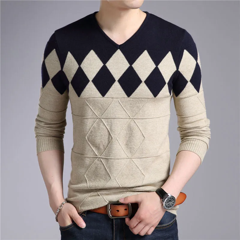 Men's Autumn/Winter Cashmere V-Neck Sweater
