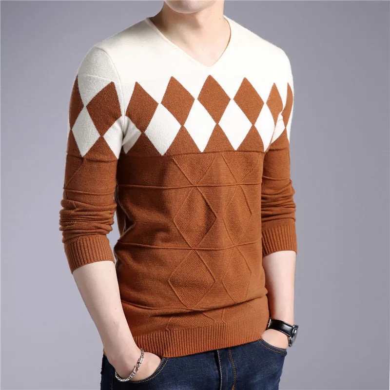Men's Autumn/Winter Cashmere V-Neck Sweater