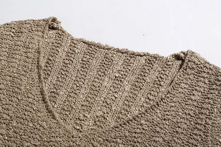 Men's Autumn/Winter Woolen Knitted V-Neck Pullover
