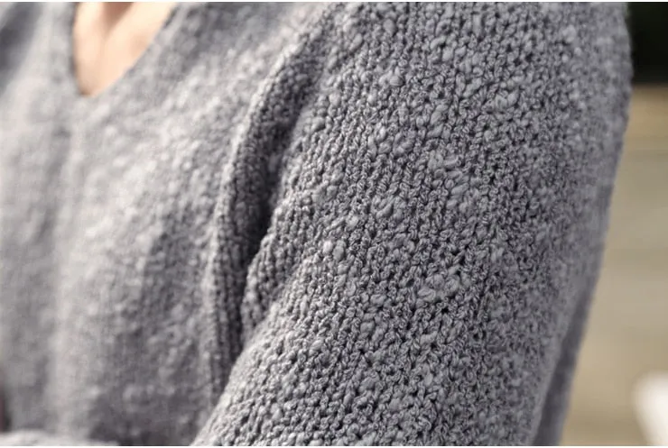 Men's Autumn/Winter Woolen Knitted V-Neck Pullover