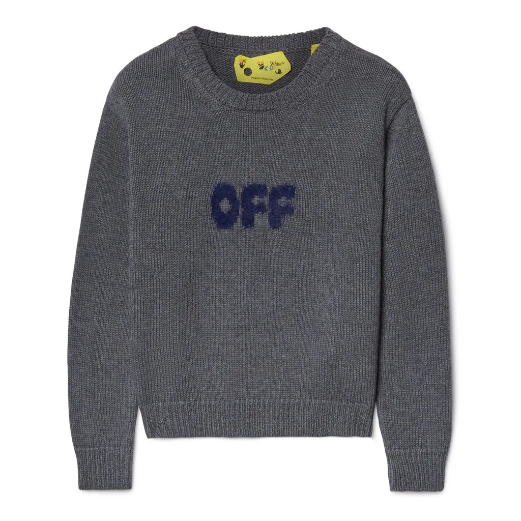 Off-White Kids Arrow Chunky Knit Crewneck