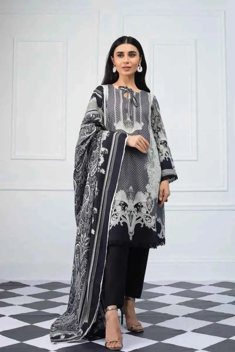 Ready to Wear Printed Lawn Pakistani Dresses for Women Shalwar, Kameez with Dupatta - Three Piece Set