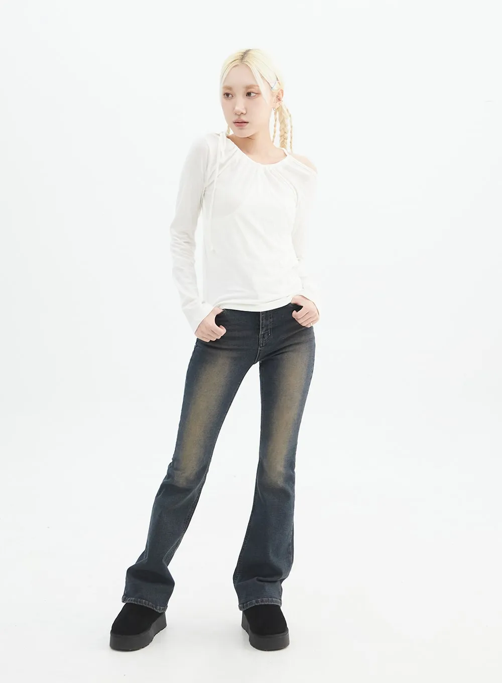 Slim Fit Boot Cut Jeans IN327