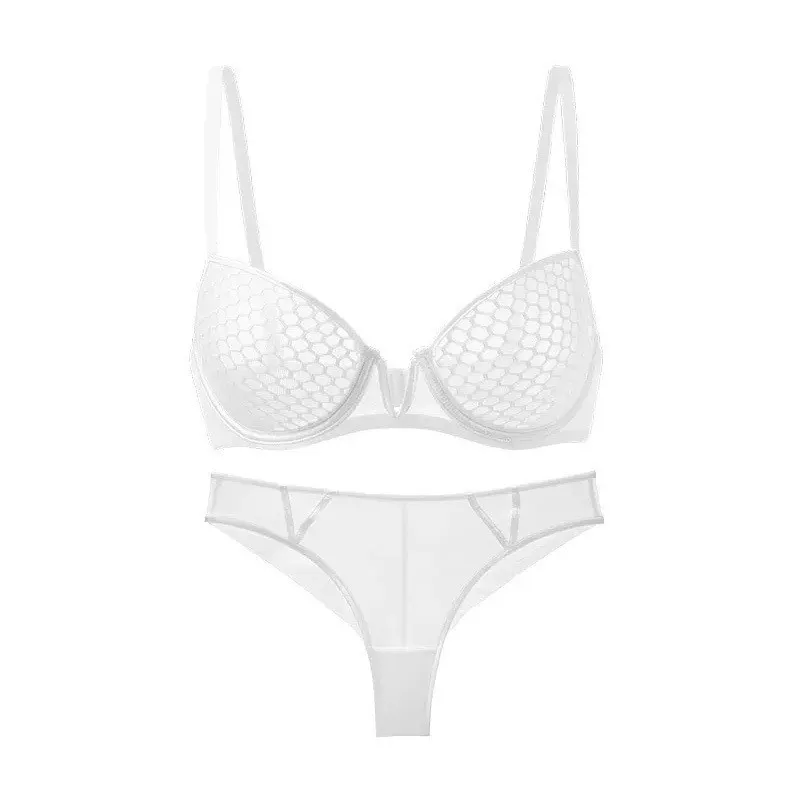 Ultra Thin Underwire Plunge Bra Set