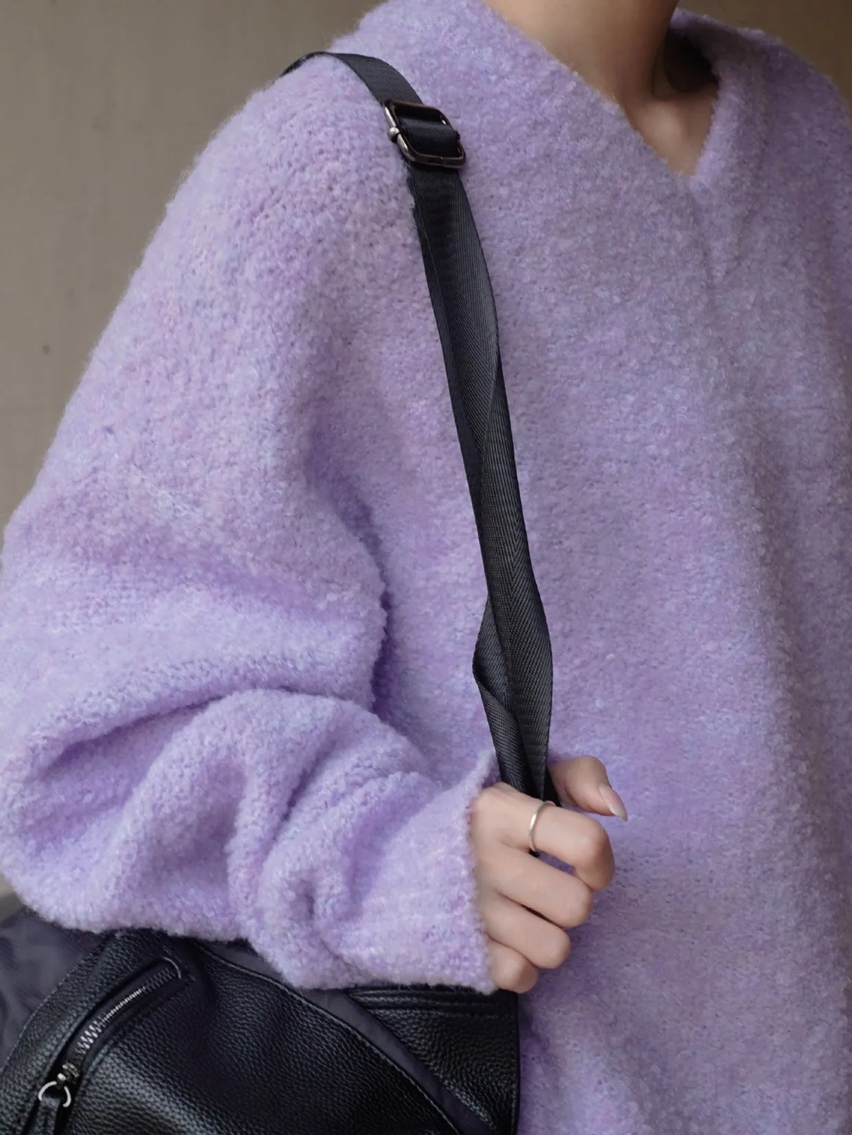 Wendy Bouclé V-Neck Sweater