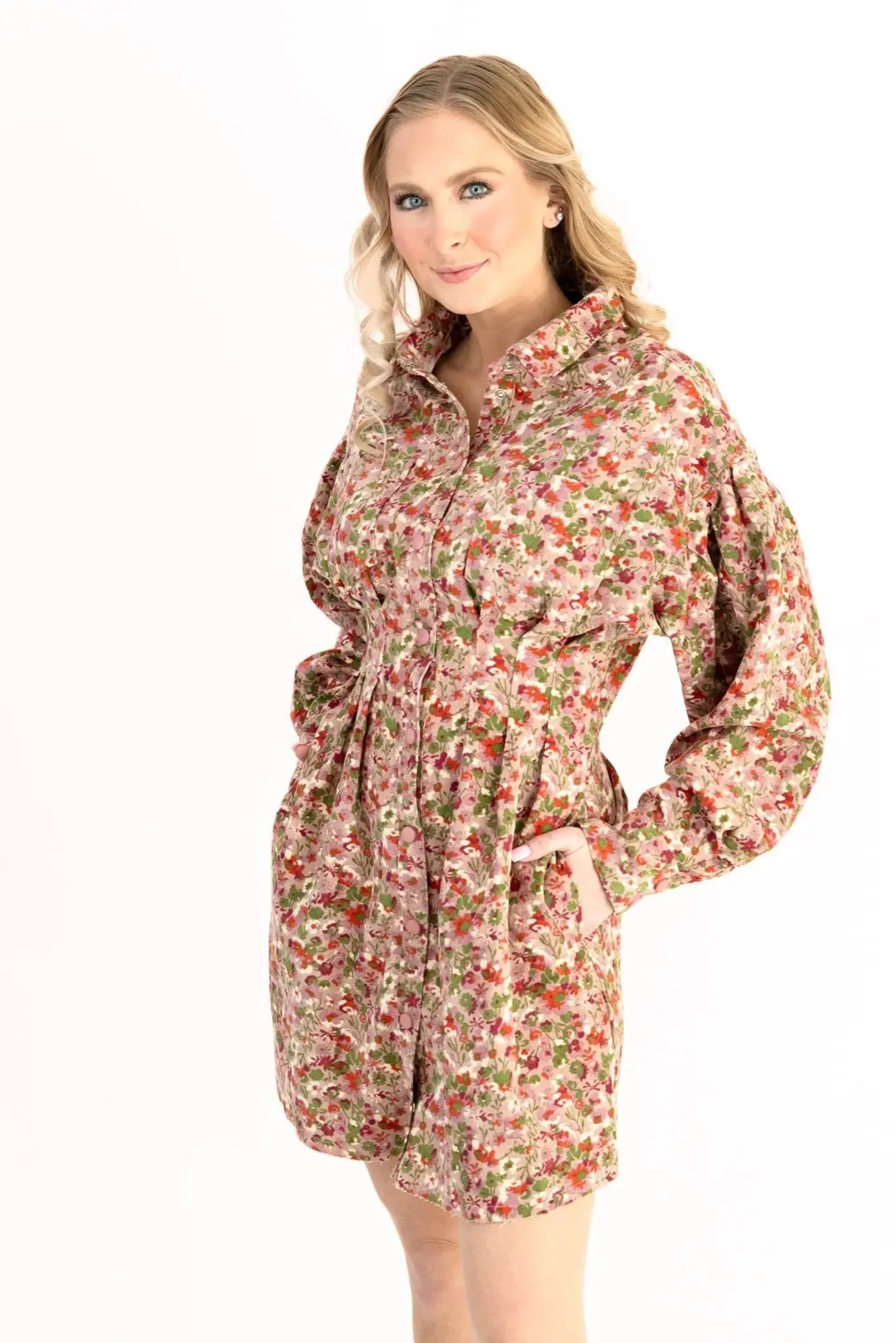 When You Say Nothing at All Corduroy Short Dress