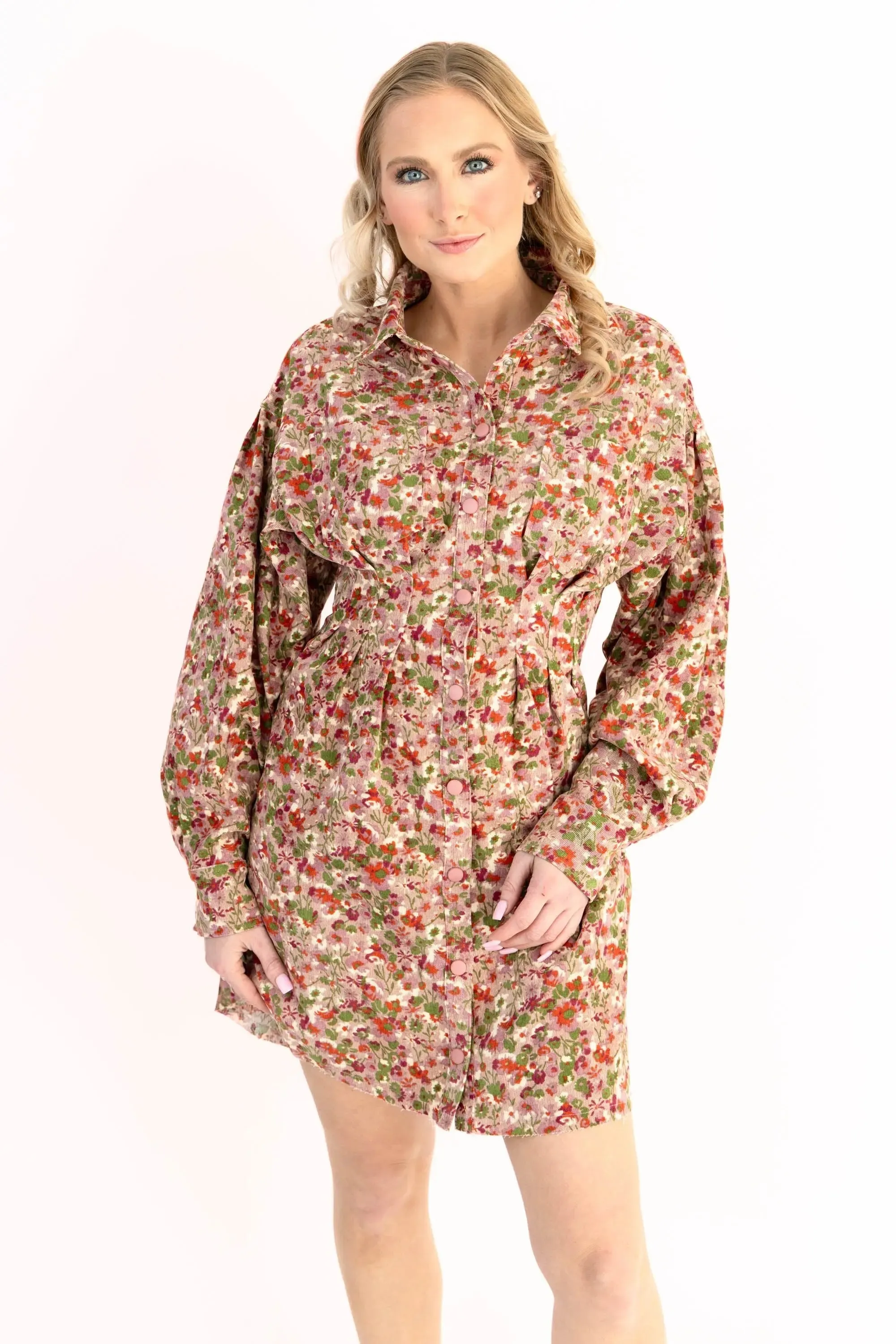 When You Say Nothing at All Corduroy Short Dress