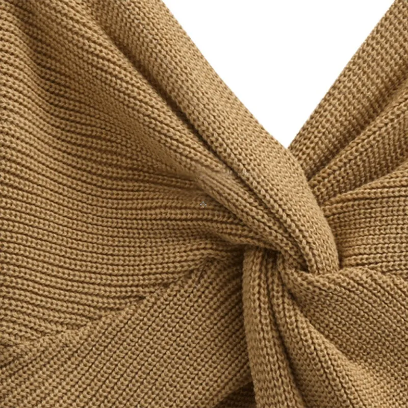 Women's Autumn Knitted V-Neck Sweater