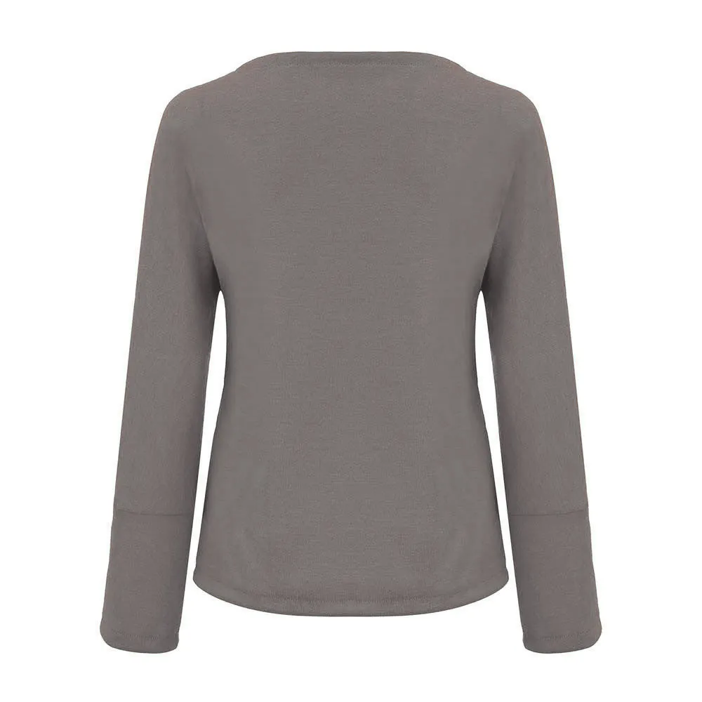 Women's Casual Knitted V-Neck Sweater