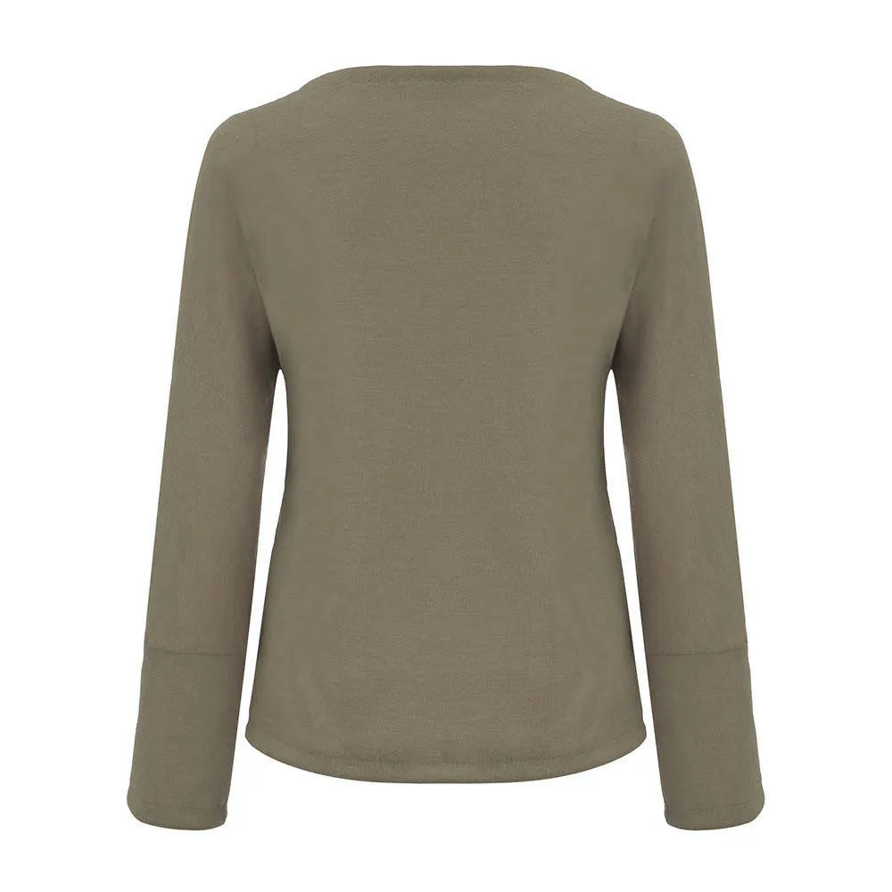 Women's Casual Knitted V-Neck Sweater